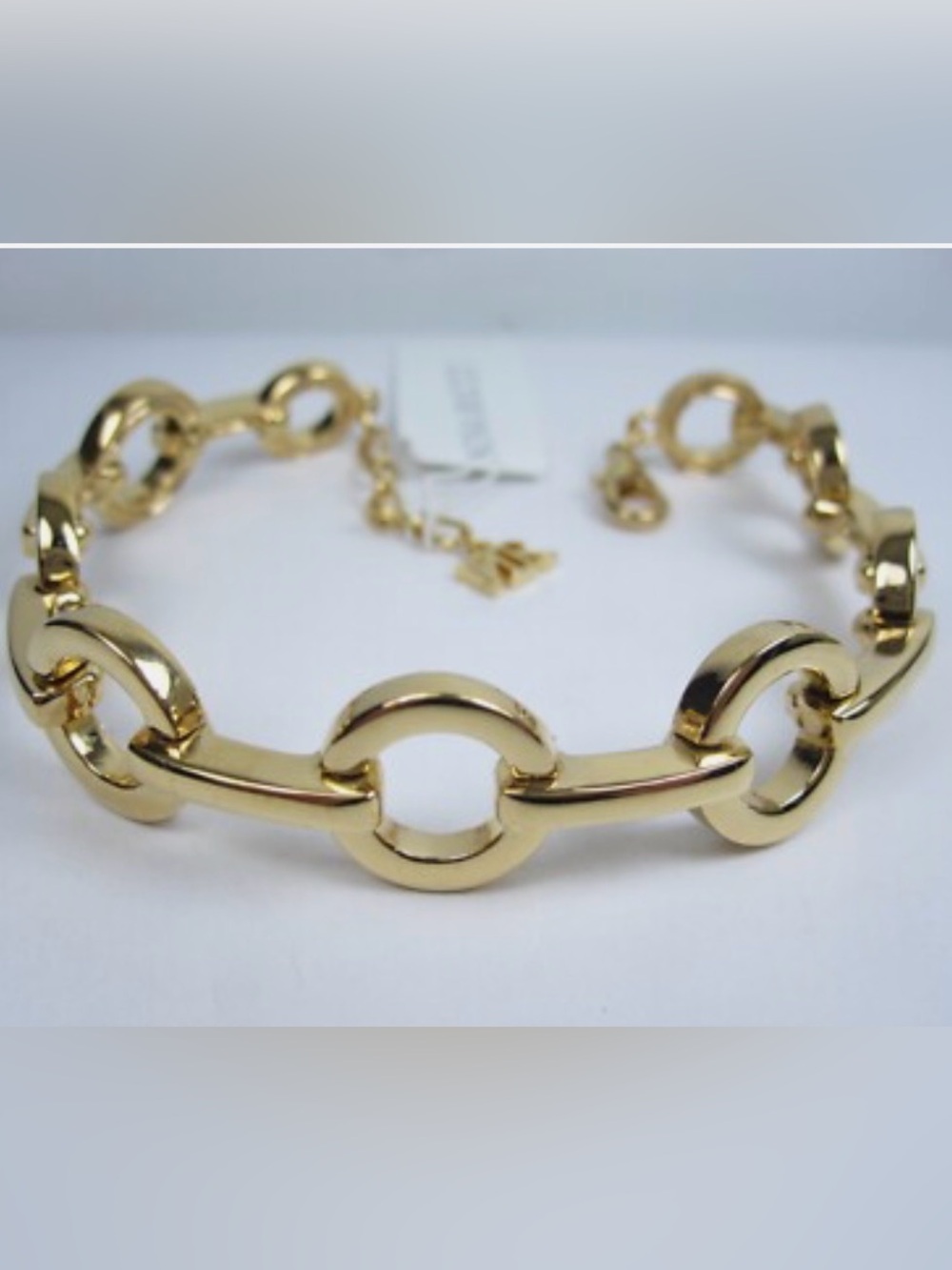 Nina Ricci Polished Gold Link Bracelet